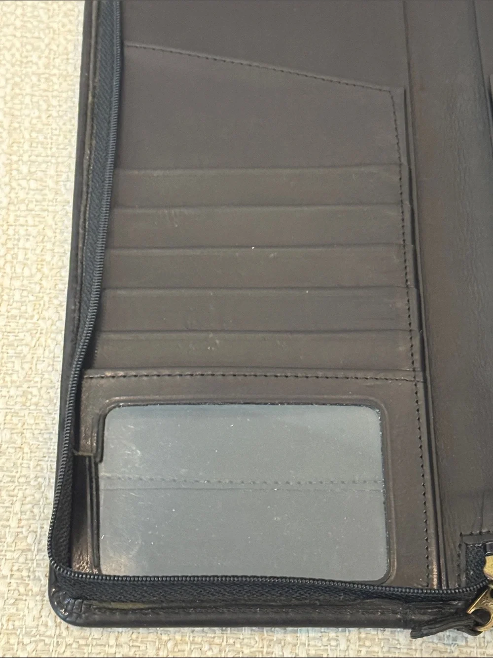 COACH Vintage 90’s Black Leather Men's Travel passport Wallet